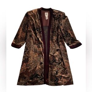 Vintage silk burnout velvet kimono